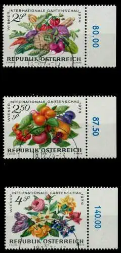 ÖSTERREICH 1974 Nr 1444-1446 zentrisch gestempelt ORA 8052CA