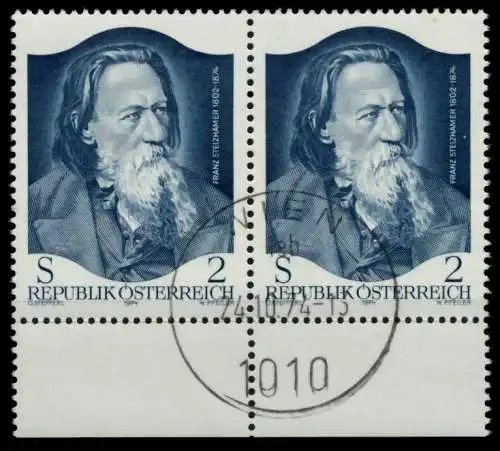 ÖSTERREICH 1974 Nr 1460 zentrisch gestempelt WAAGR PAAR 805302