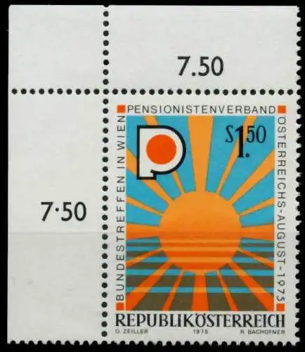 ÖSTERREICH 1975 Nr 1490 postfrisch ECKE-OLI 8054A2