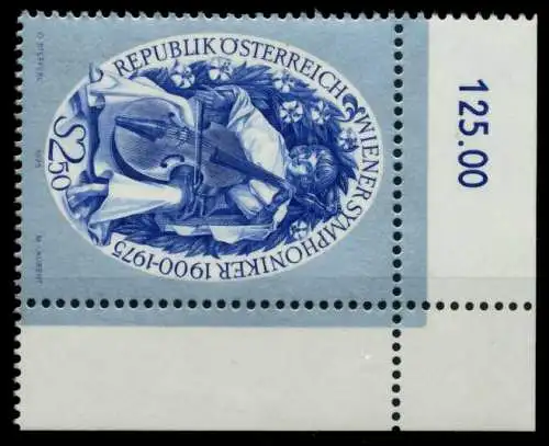 ÖSTERREICH 1975 Nr 1496 postfrisch ECKE-ORE 805512