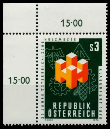ÖSTERREICH 1976 Nr 1517 postfrisch ECKE-OLI 8055CA