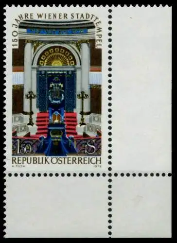 ÖSTERREICH 1976 Nr 1536 postfrisch ECKE-URE 8095FE