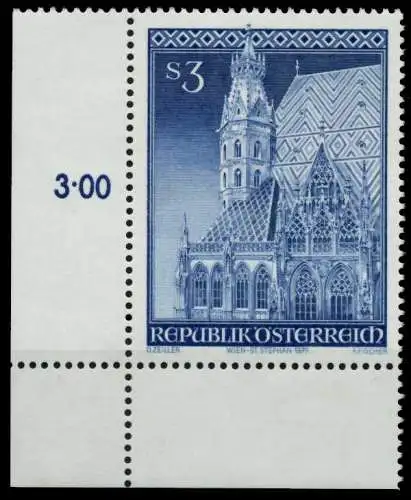 ÖSTERREICH 1977 Nr 1545 postfrisch ECKE-ULI 8096BE