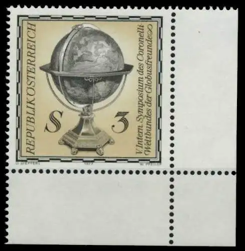 ÖSTERREICH 1977 Nr 1554 postfrisch ECKE-URE 80971E