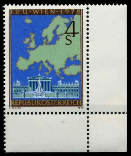 ÖSTERREICH 1978 Nr 1574 postfrisch ECKE-URE 809826