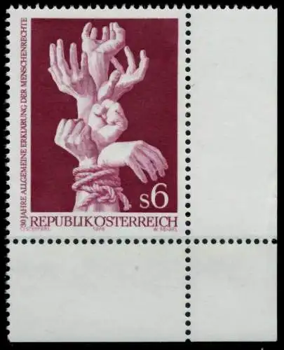 ÖSTERREICH 1978 Nr 1595 postfrisch ECKE-URE 80989A