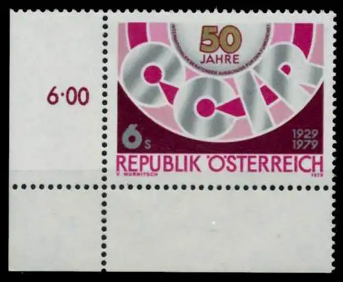 ÖSTERREICH 1979 Nr 1598 postfrisch ECKE-ULI 80992E