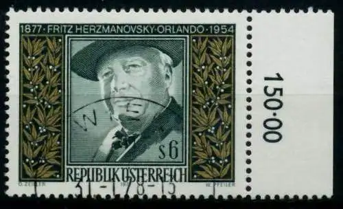 ÖSTERREICH 1977 Nr 1547 zentrisch gestempelt ORA 809D12