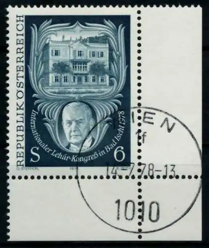 ÖSTERREICH 1978 Nr 1578 zentrisch gestempelt ECKE-URE 80D676