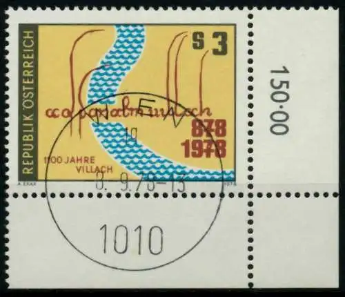 ÖSTERREICH 1978 Nr 1582 zentrisch gestempelt ECKE-OLI 80D6D2