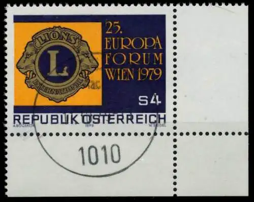ÖSTERREICH 1979 Nr 1624 zentrisch gestempelt ECKE-URE 80D97E