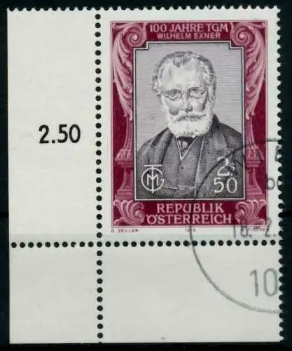 ÖSTERREICH 1979 Nr 1625 gestempelt ECKE-ULI 80D93A