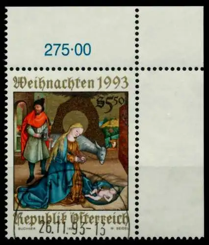 ÖSTERREICH 1993 Nr 2114 zentrisch gestempelt ECKE-ORE 814FD6