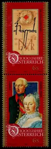 ÖSTERREICH 1996 Block 12 SZd1 postfrisch SENKR PAAR S5C82CA