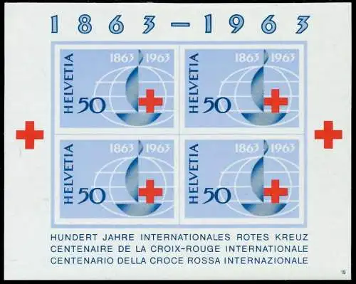 SCHWEIZ BLOCK KLEINBOGEN 1960-1969 Block 19-19 S5CD5AE