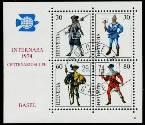 SCHWEIZ BLOCK KLEINBOGEN 1970-1979 Block 22-09 S5CD5C6