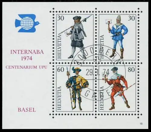 SCHWEIZ BLOCK KLEINBOGEN 1970-1979 Block 22-15 S5CD5D6
