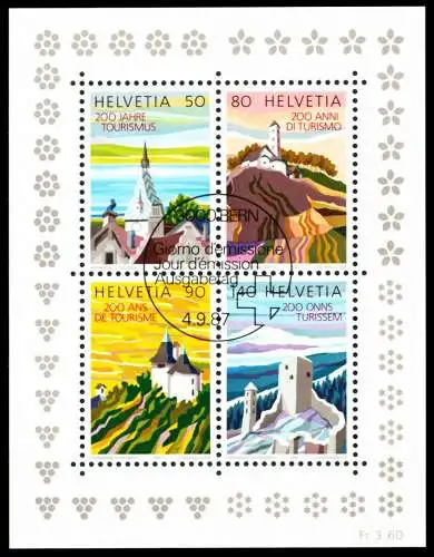 SCHWEIZ BLOCK KLEINBOGEN 1980-1989 Block 25 ESS S5D1DCE