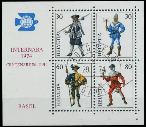 SCHWEIZ BLOCK KLEINBOGEN 1970-1979 Block 22-06 S5D1E32
