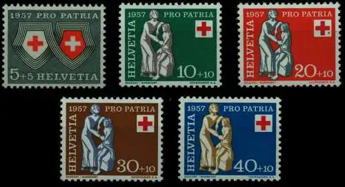 SCHWEIZ PRO PATRIA Nr 641-645 postfrisch S5D23AE