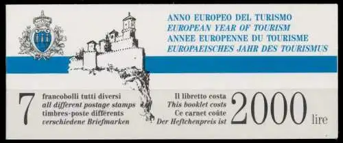 SAN MARINO MARKENHEFTCHEN Nr MH 2 postfrisch S00F41A