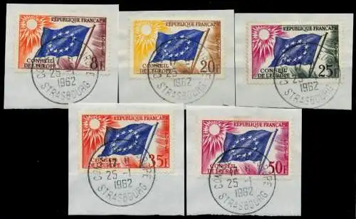 FRANKREICH DIENSTMARKEN EUROPARAT Nr 2-6 ZENTR- 82AA16