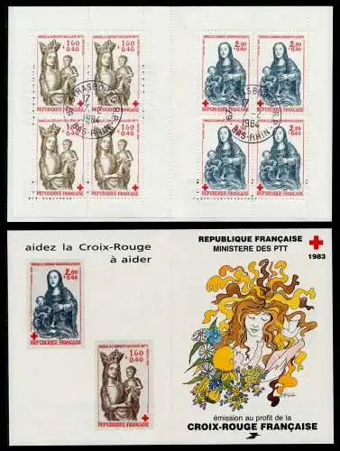 FRANKREICH MARKENHEFT Nr MH 2420C-2421C zentrisch gestempelt 82AECE