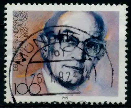 BRD 1992 Nr 1584 zentrisch gestempelt 82B11A