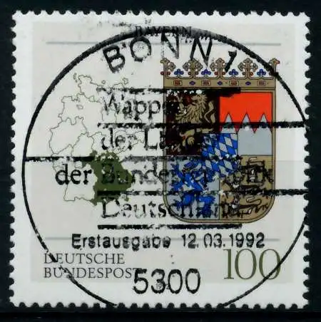 BRD 1992 Nr 1587 zentrisch gestempelt 82E1B2
