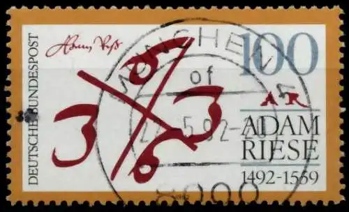 BRD 1992 Nr 1612 zentrisch gestempelt 82E42A