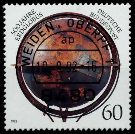 BRD 1992 Nr 1627 zentrisch gestempelt 82E83E