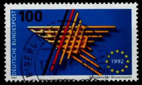 BRD BUND 1992 Nr 1644 zentrisch gestempelt 83036A