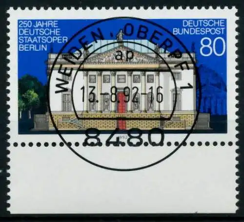 BRD 1992 Nr 1625 zentrisch gestempelt URA 8304D6