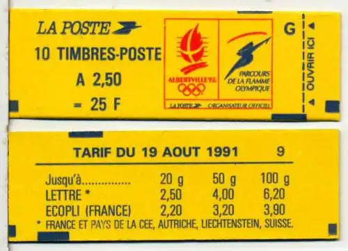 FRANKREICH MARKENHEFT Nr MH 2860-G postfrisch 840E3A