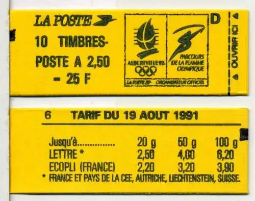 FRANKREICH MARKENHEFT Nr MH 2860-G postfrisch 842EAA