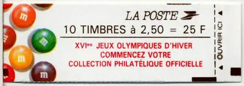 FRANKREICH MARKENHEFT Nr MH 2860-Oly postfrisch 842EBE