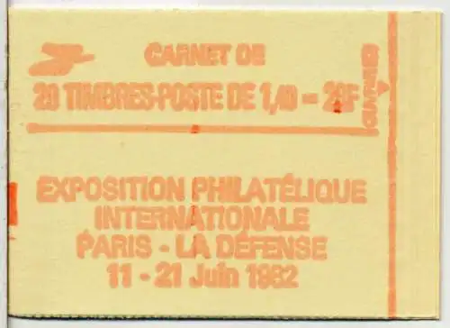 FRANKREICH MARKENHEFT Nr MH 2275Aw postfrisch 840E9E