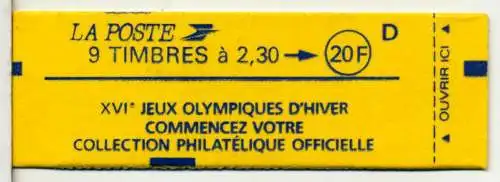 FRANKREICH MARKENHEFT Nr MH 22 postfrisch 842F2A