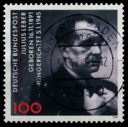 BRD 1991 Nr 1574 zentrisch gestempelt 847B12