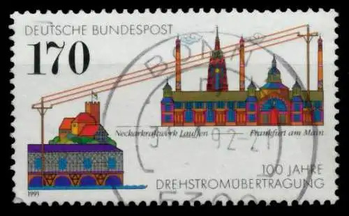 BRD 1991 Nr 1557 zentrisch gestempelt 84AE06