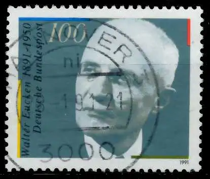 BRD 1991 Nr 1494 zentrisch gestempelt 84DF76