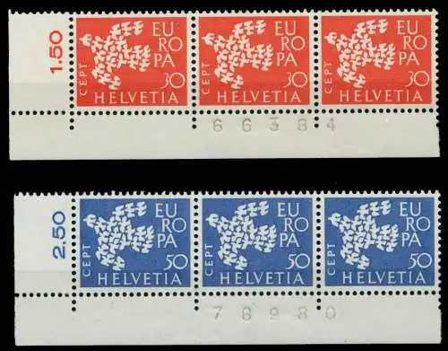 SCHWEIZ 1961 Nr 736-737 postfrisch ECKE-OLI 84E1B6