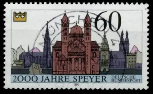 BRD 1990 Nr 1444 zentrisch gestempelt 85456E
