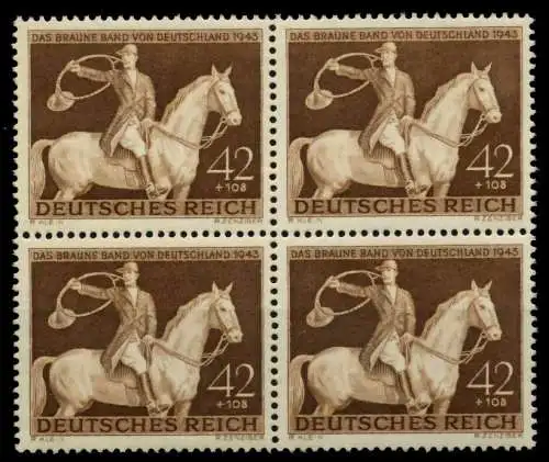 3. REICH 1943 Nr 854 postfrisch VIERERBLOCK S612B8E