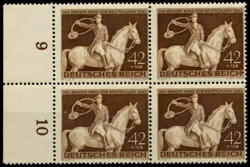 3. REICH 1943 Nr 854 postfrisch VIERERBLOCK URA 85995A