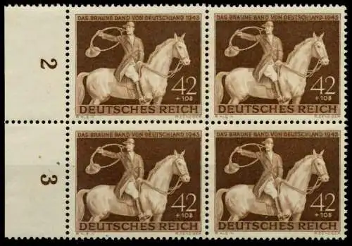 3. REICH 1943 Nr 854 postfrisch VIERERBLOCK URA 85995E