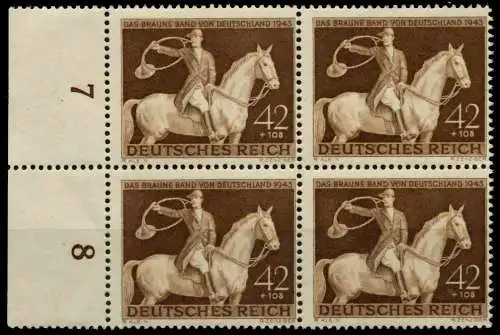 3. REICH 1943 Nr 854 postfrisch VIERERBLOCK URA 85996A