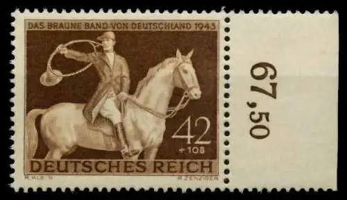 3. REICH 1943 Nr 854 postfrisch ORA 8599AE