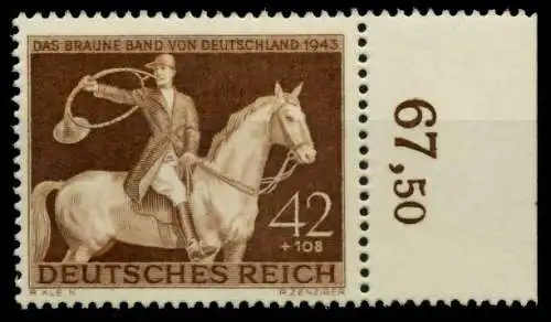 3. REICH 1943 Nr 854 postfrisch ORA 8599A6