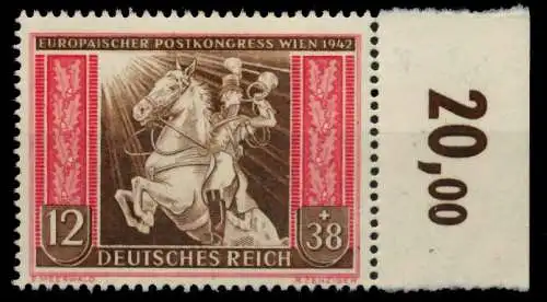 3. REICH 1942 Nr 822 postfrisch ORA 85D38A